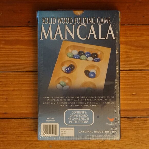 MANCALA Solid Wood folding Game - Picture 1 of 6